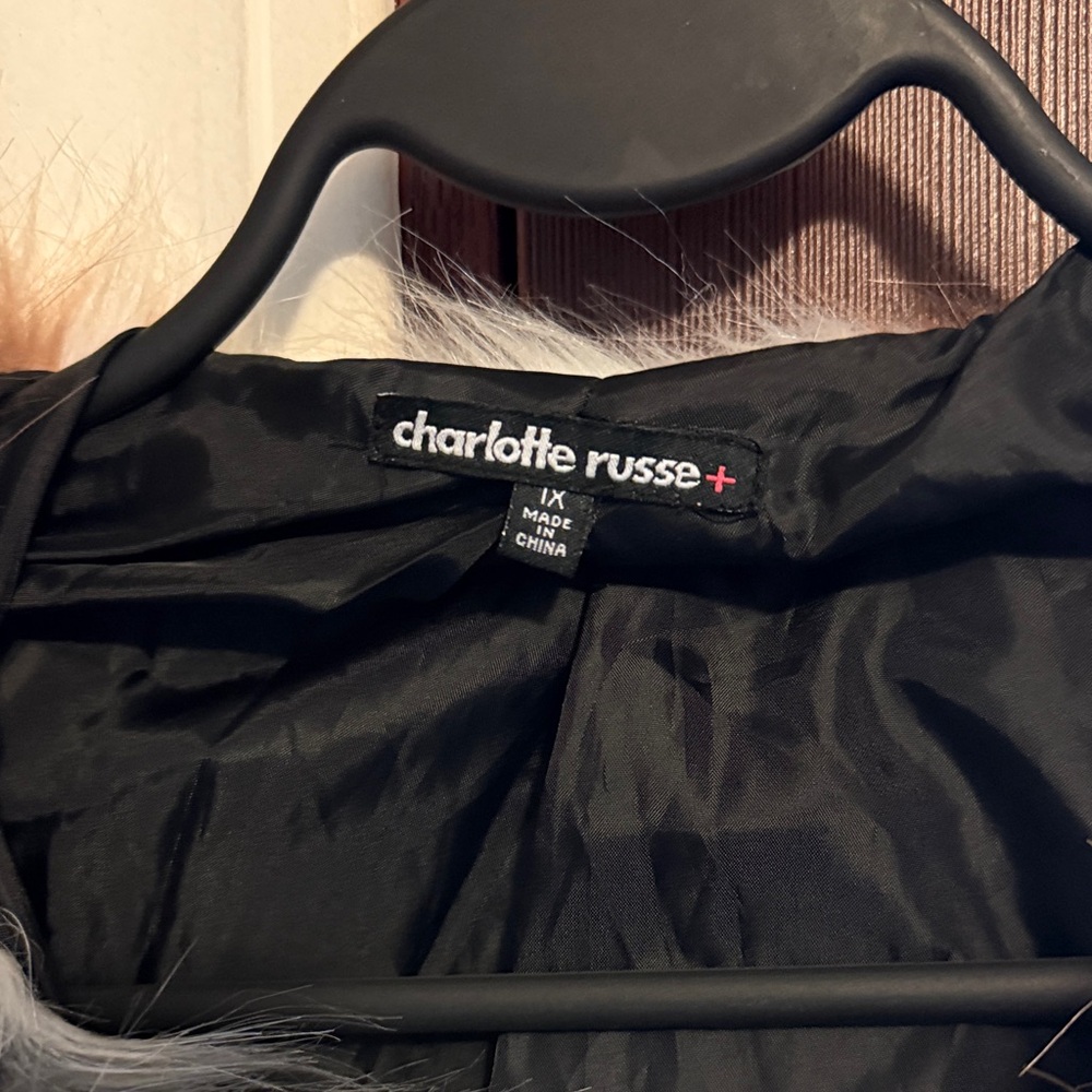 Charlotte Russe Black Faux Fur Jacket - Picture 2 of 2